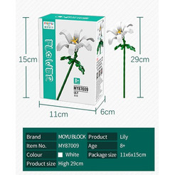 Игрушка конструктор MOYU Белая лилия MY87009