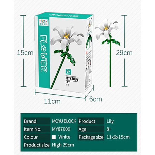 Игрушка конструктор MOYU Белая лилия MY87009