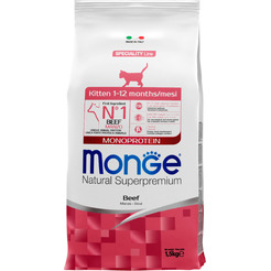 Сухой корм для кошек Monge Speciality Line Monoprotein для котят и беременных из говядины (1.5кг)