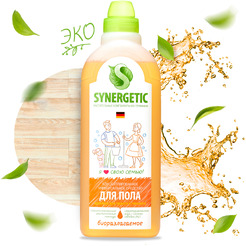 Средство для пола SYNERGETIC универсальное, антибактериальное, 1л (101100)