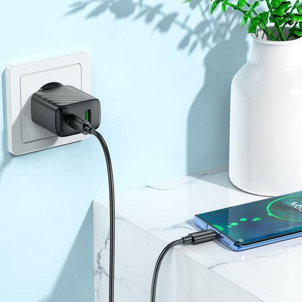 Сетевое зарядное Hoco CS23A USB Type-C (черный)