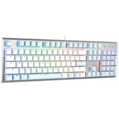 Клавиатура A4Tech Fstyler FS100 Neon (серебристый/голубой)