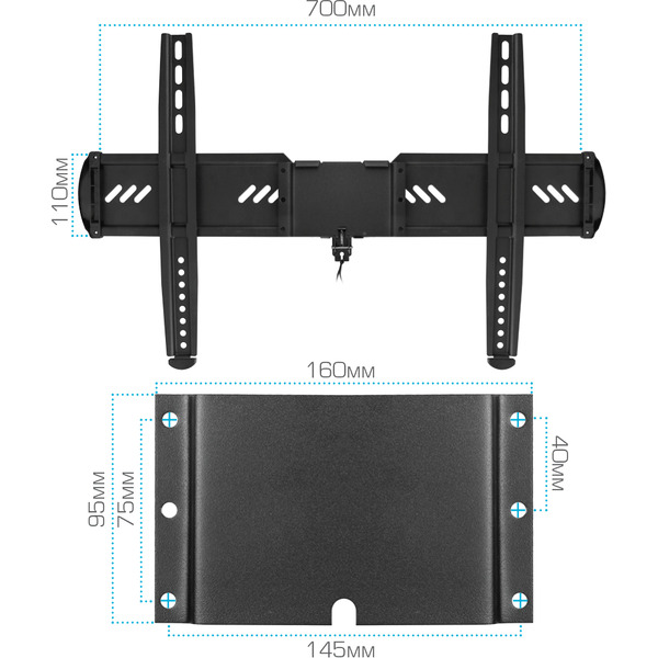 Кронштейн для телевизора Kromax Ultra Slim-100
