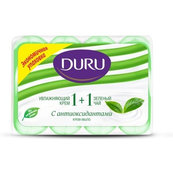 Крем-мыло Duru 1+1 Увлажняющий крем и зеленый чай 4x80 г