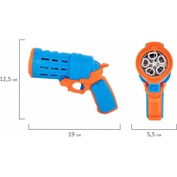 Генератор мыльных пузырей BRAUBERG Бластер-КОЛЬТ с потайным баком 665149