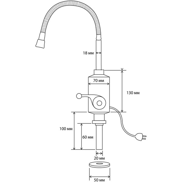 Проточный водонагреватель-кран Atlanta ATH-7424