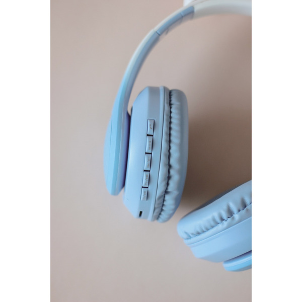 Наушники с ушками MIRU Cat EP-W10 (голубой)