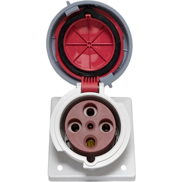 Розетка стационарная внутренняя угловая EKF 4342 3Р+РЕ 63А 380В IP67 PROxima