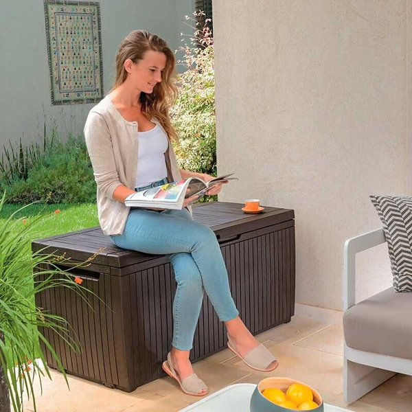 Сундук уличный Keter Springwood Storage Box 230406 (коричневый)