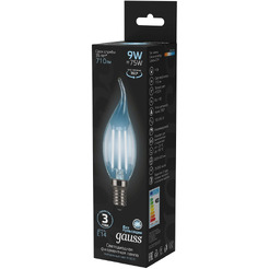 Светодиодная лампочка Gauss Filament Candle tailed E14 9 Вт 4100 К 104801209
