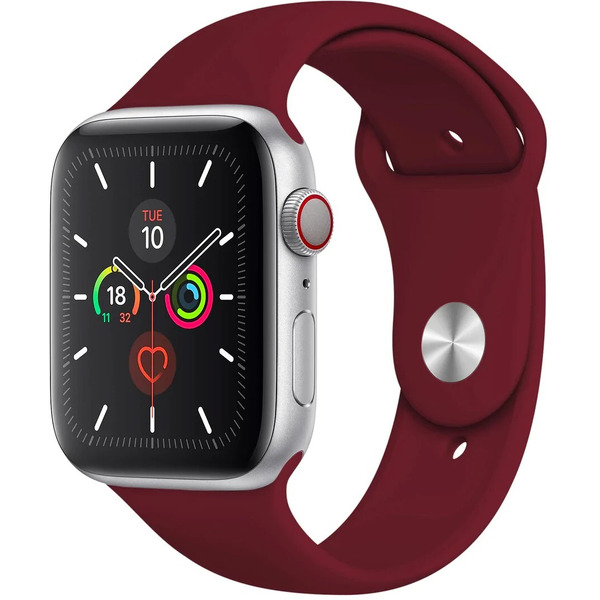 Ремешок Bingo Silicone для Apple Watch 38/40/41mm (S) бордовый