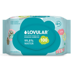 Влажные салфетки детские Lovular Sweet Kiss / 429545 (3x100 шт)