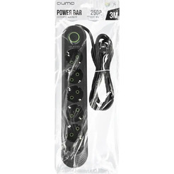 Сетевой фильтр QUMO Power Bar Light SPFS P-0009 51555 (3 м, черный)