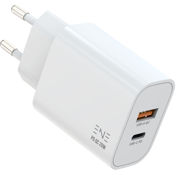 Зарядное устройство ATOMIC ENE YZZY U6 20W 2-порта USB (A+C), цвет белый | 10.211