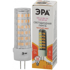 Лампочка ЭРА STD LED JC-5W-12V-CER-827-G4