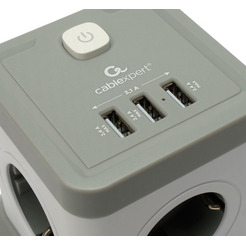 Сетевой фильтр CABLEXPERT TWR-4-U3-W-3