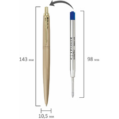 Ручка шариковая Jotter XL Monochrome Gold GT PARKER 143764 / 2122754