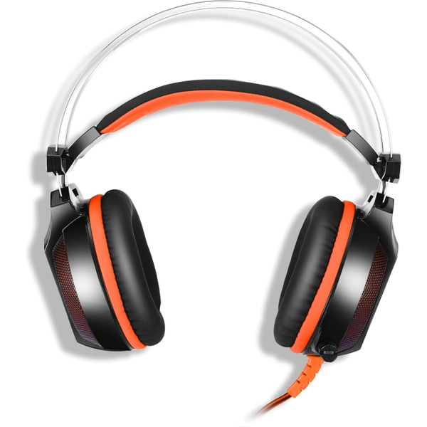 Наушники с микрофоном Jet.A GHP-600 Pro (чёрно-оранжевая)