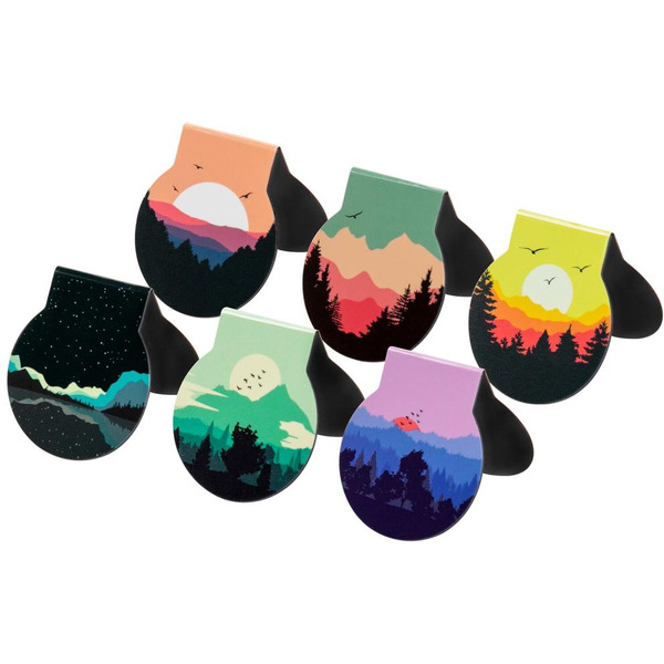 Закладки для книг BRAUBERG 113169 (МАГНИТНЫЕ, унисекс, набор 6 шт., 32х28мм)