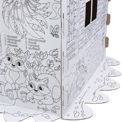 Картонный игровой развивающий Домик-раскраска BRAUBERG "Для маленькой принцессы"  (880363)