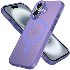 Задняя накладка CASE Translucent Strip Apple iPhone 16 (синий)