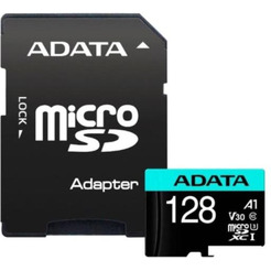Карта памяти A-data Premier Pro microSDXC 128GB (AUSDX128GUI3V30SA2-RA1) (с адаптером)