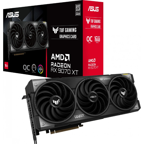 Видеокарта ASUS RX 9070 XT OC 16GB GDDR6 (TUF-RX9070XT-O16G-GAMING)
