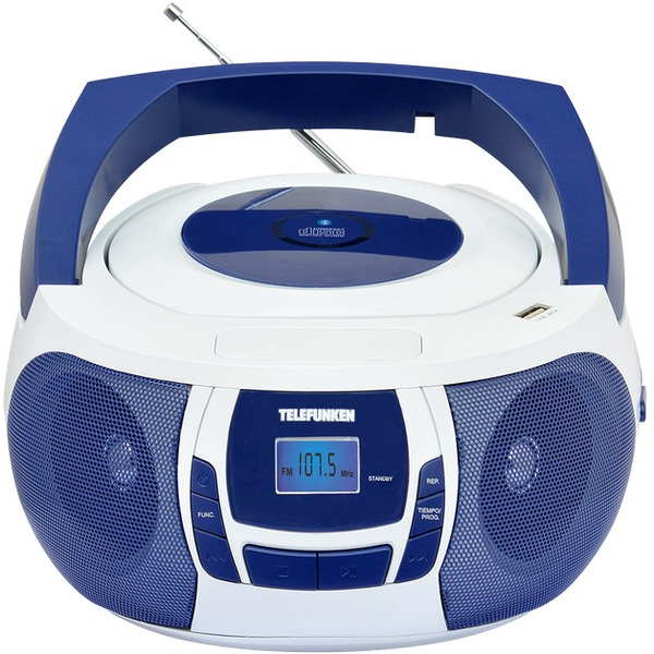 Магнитола TELEFUNKEN TF-CSRP3498BBLW (белый с синим)