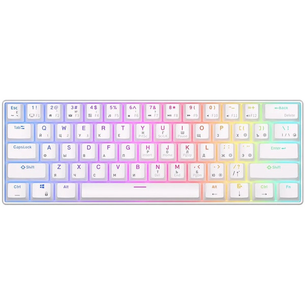 Клавиатура Royal Kludge RK61 RGB (белый, RK Red)