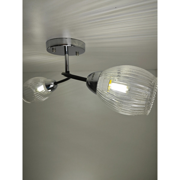 Потолочный светильник Mirastyle BL-7625/2 CR+BK