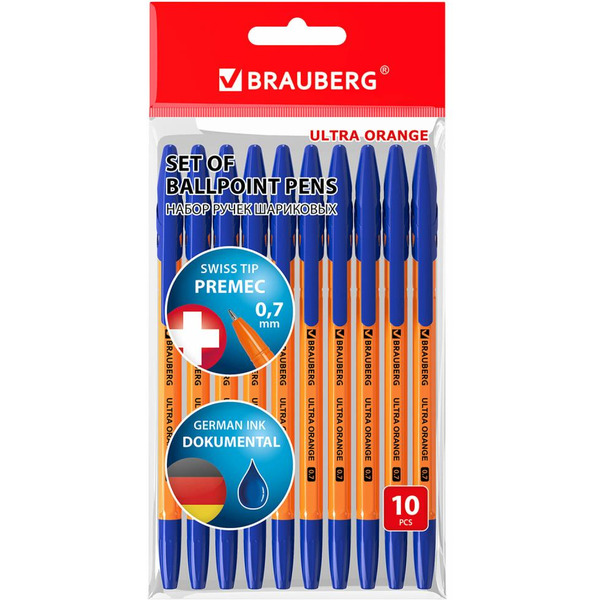 Ручки шариковые BRAUBERG ULTRA ORANGE 143571