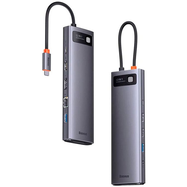 Док-станция Baseus Metal Gleam Series 12-in-1 Multifunctional Type-C Hub Docking Station WKWG020213
