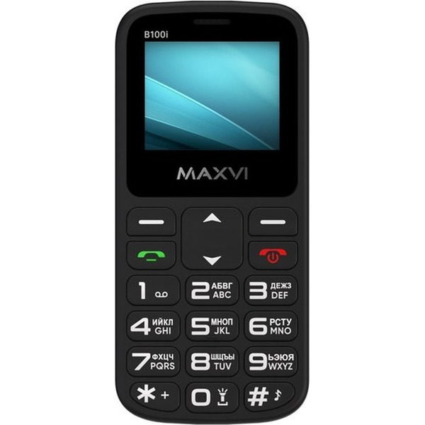 Кнопочный телефон Maxvi B100i (черный)