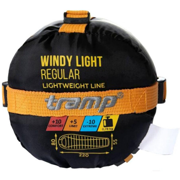 Спальный мешок кокон Tramp Windy Light Regular ( левый ) 220*80*55 см (-10°C)