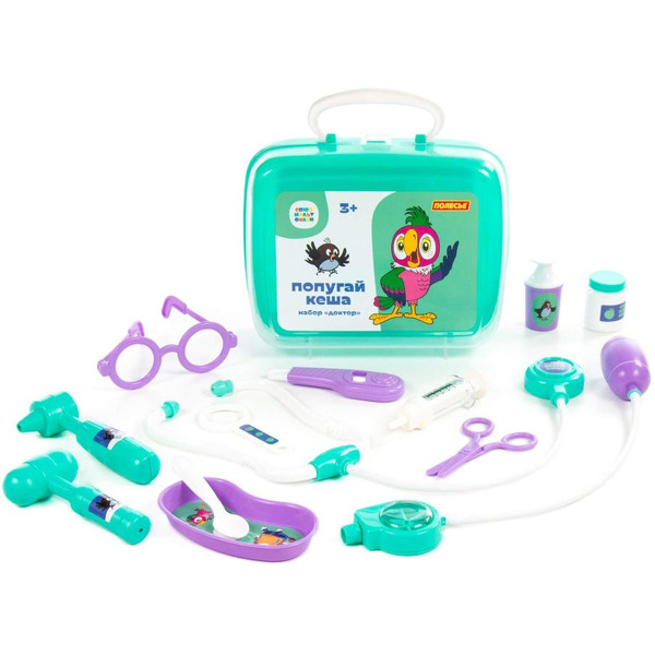 Игровой набор доктора Полесье Попугай Кеша Доктор 83340