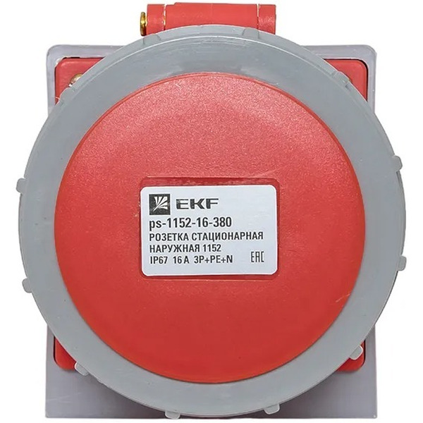 Розетка стационарная наружная EKF 1152 3Р+РЕ+N 16А 380В IP67 PROxima
