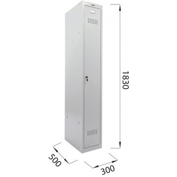Шкаф металлический для одежды BRABIX LK 11-30 291127