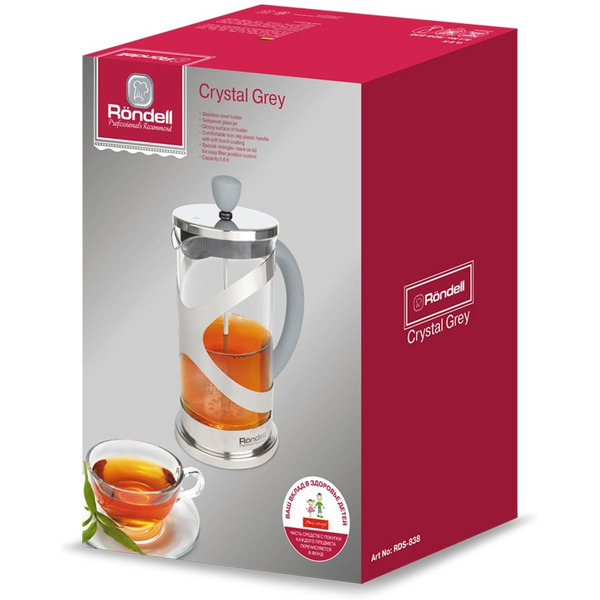 Френч-пресс Rondell Crystal Grey RDS-838