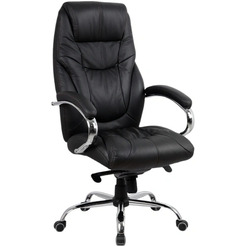 Кресло офисное Kingstyle HL-6 Tonpo NL Chrome (натуральная кожа, черный)