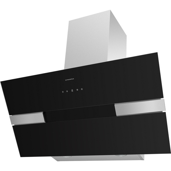 Вытяжка MAUNFELD MERSEY 90 (нержавеющая сталь\черное стекло)
