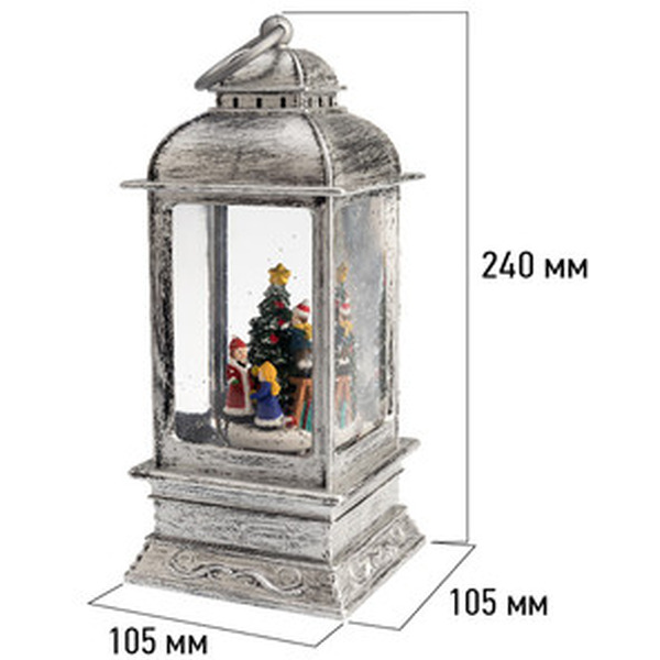 Декоративный фонарь с эффектом снегопада и подсветкой NEON-NIGHT Рождество 501-065