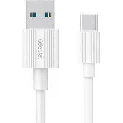 Кабель Celebrat CB-09 Type-C (1 м, белый)