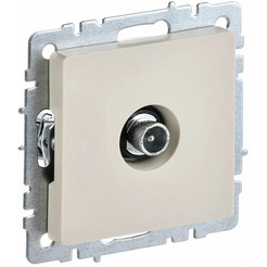 Розетка телевизионная IEK Brite РТВ10-0-БрКр