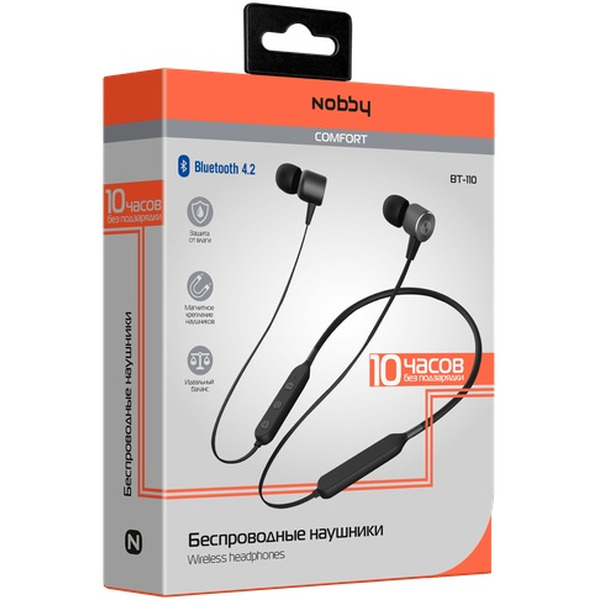 Наушники Nobby Comfort BT-110 (серый)