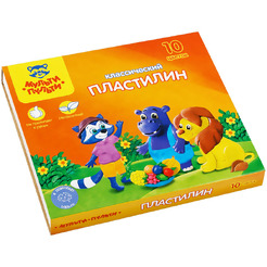 Пластилин Мульти-пульти Приключения Енота КП_10208 (10 цв)