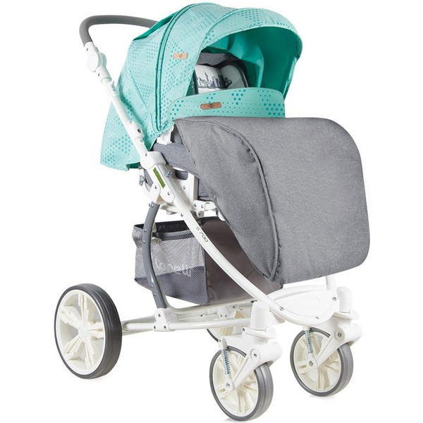 Коляска прогулочная «книга» Lorelli Combi S700 + Footcover 2017 Green&Grey Cities (10020941748)