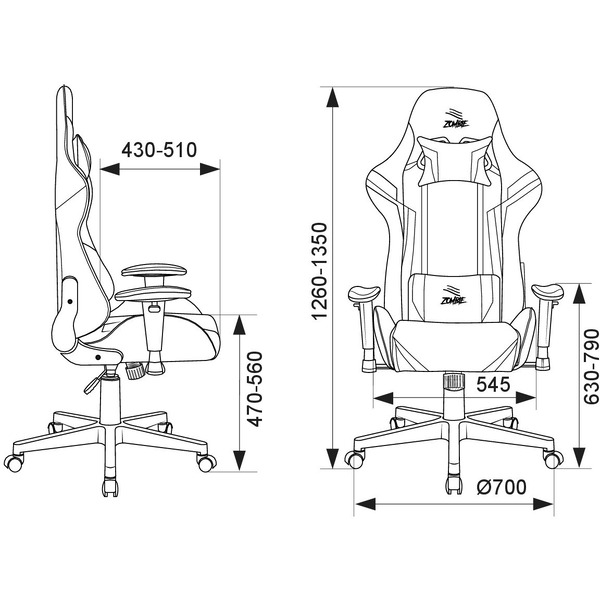 Кресло Zombie Viking Z4 (черный/красный)