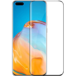 Защитное стекло CASE 3D для Huawei P40 Pro (черный глянец)
