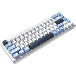 Компьютерная клавиатура AJAZZ AK680 MAX (8+1K) сине-бело-темно-синие клавиши