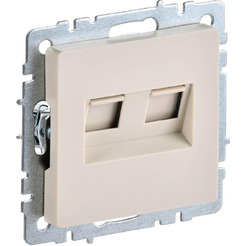 Розетка компьютерная IEK Brite РК10-2-БрКр